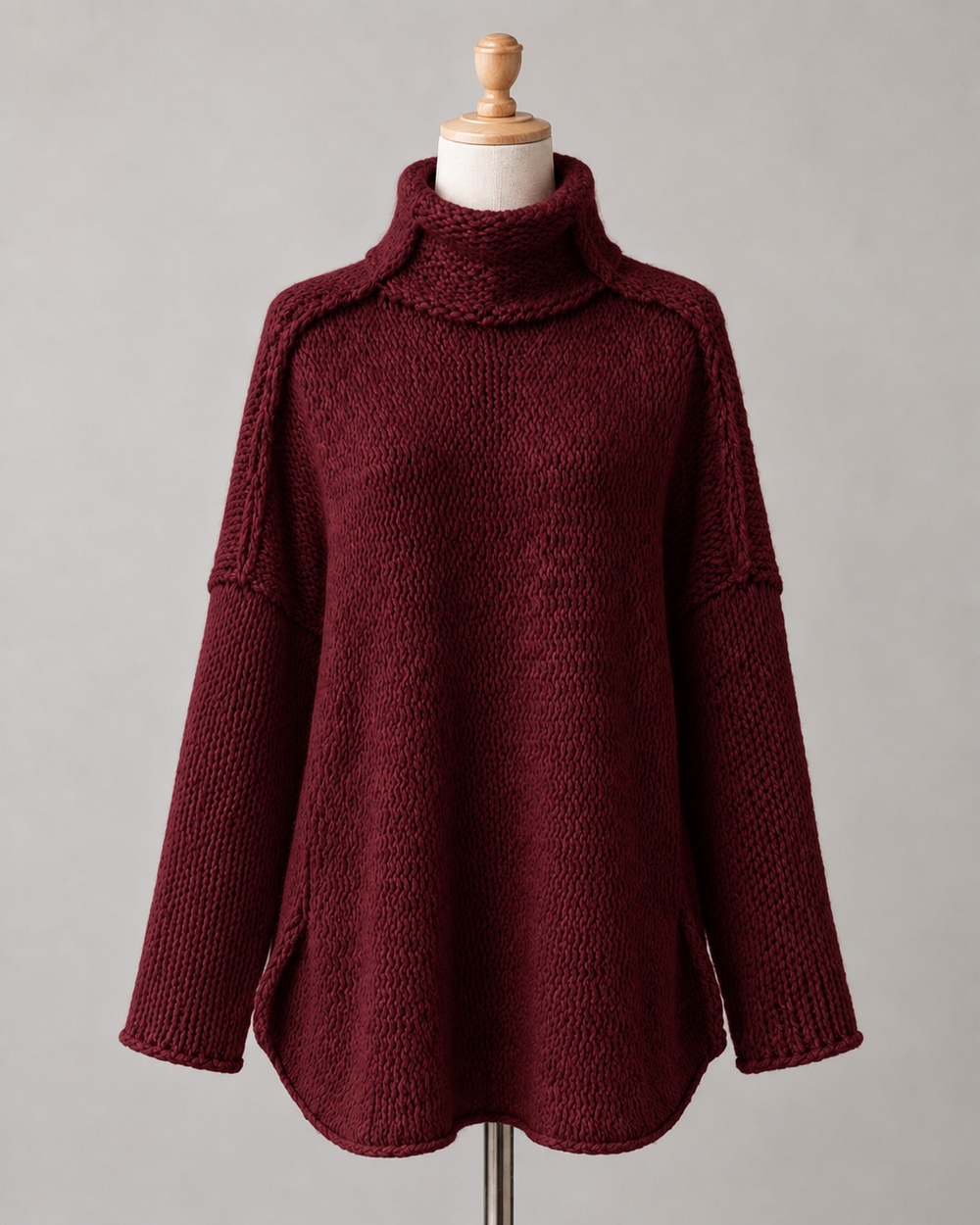 Clara Zurich Gemütlicher langer Damenstrickpullover
