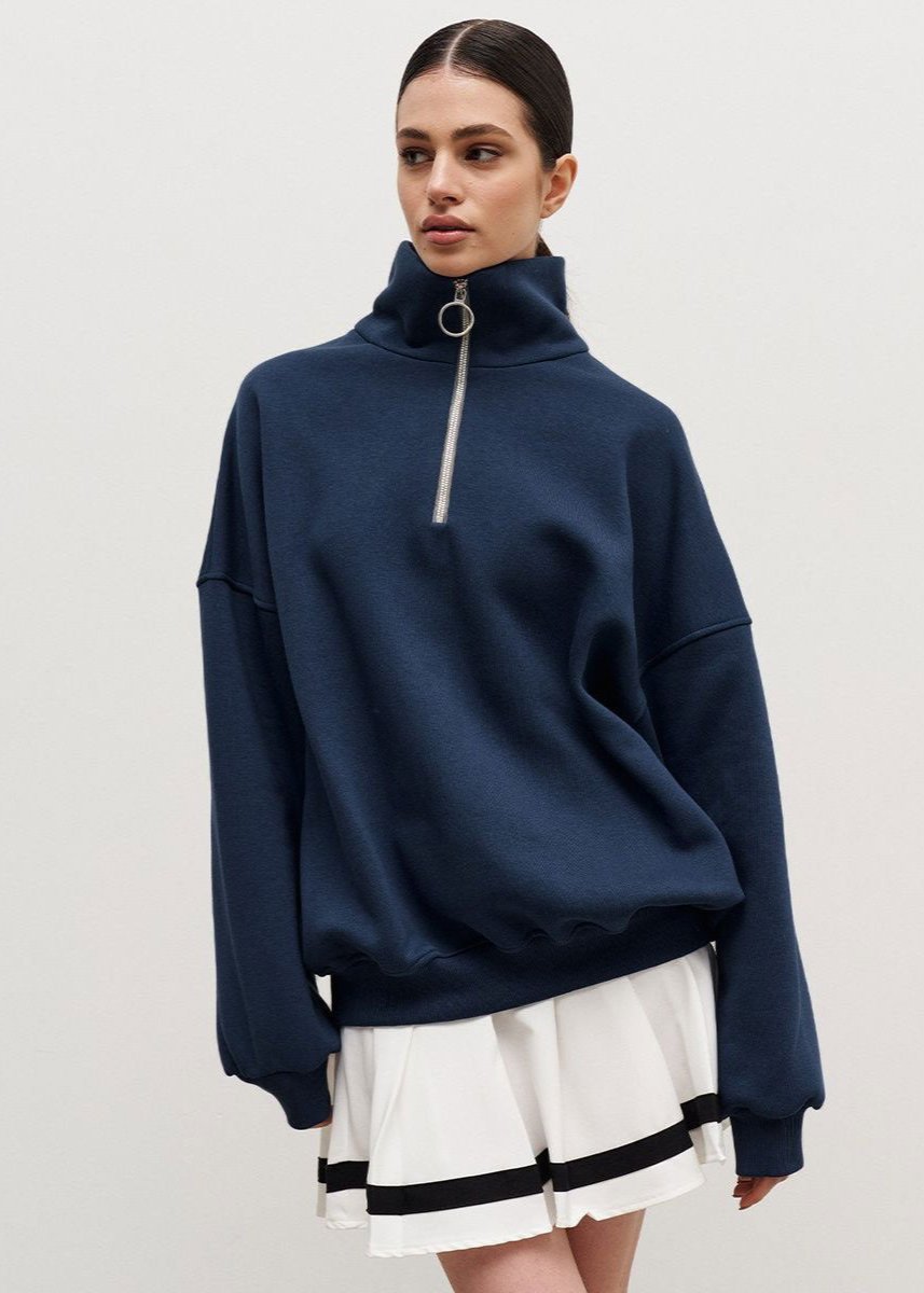 Entspannter Zip-Up Hoodie
