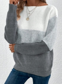 Women'S Color-Block Sweater Top