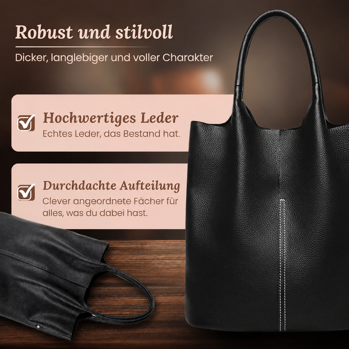 Strukturierte Ledertasche Albora