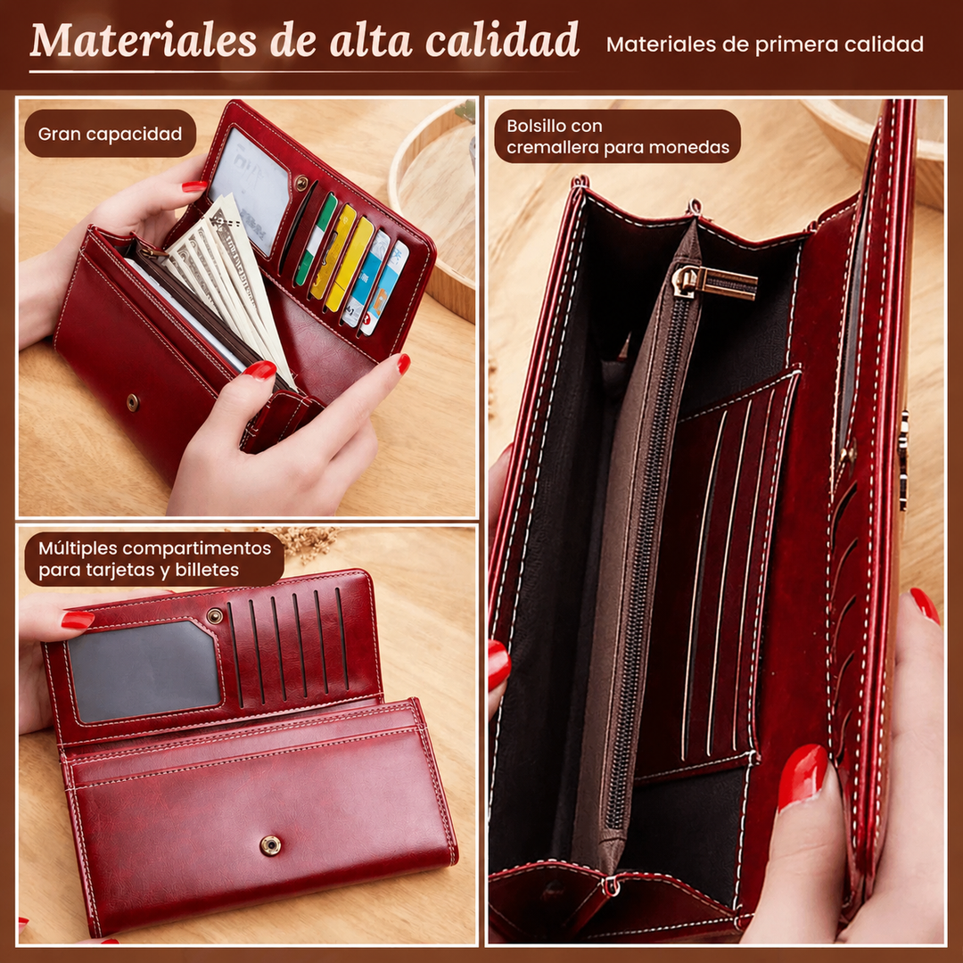Leder-Clutch Valenne