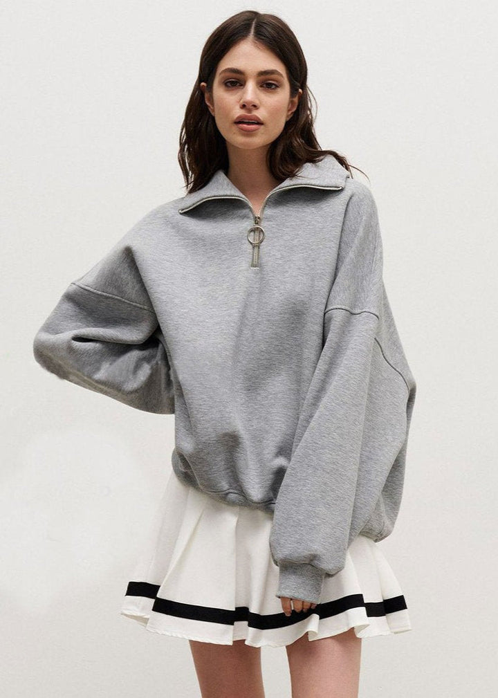 Entspannter Zip-Up Hoodie
