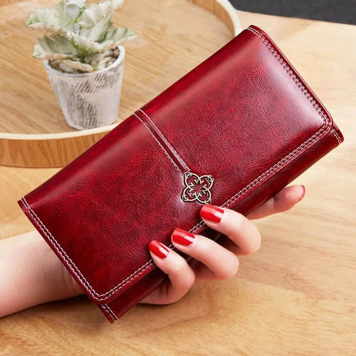 Leder-Clutch Valenne