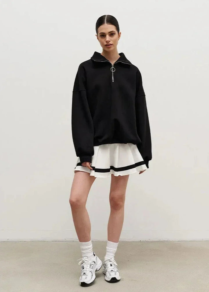Entspannter Zip-Up Hoodie