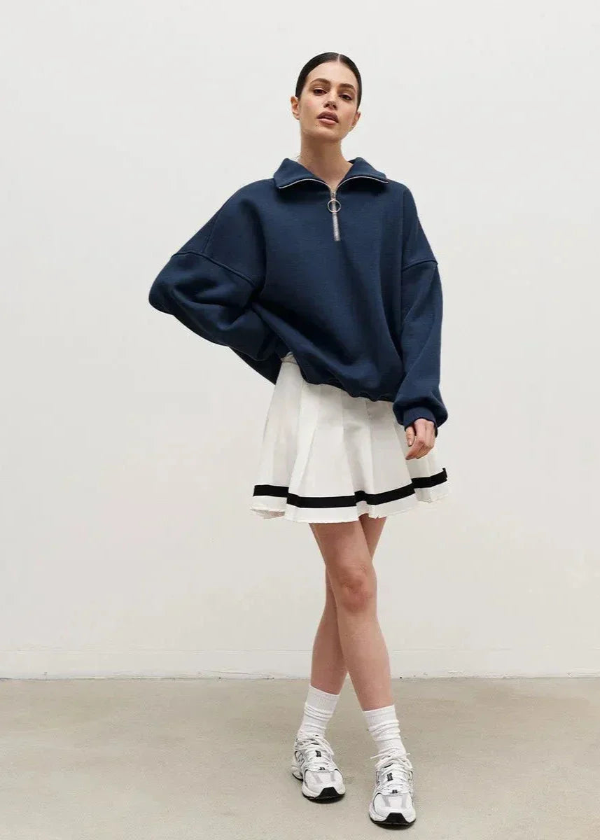 Entspannter Zip-Up Hoodie