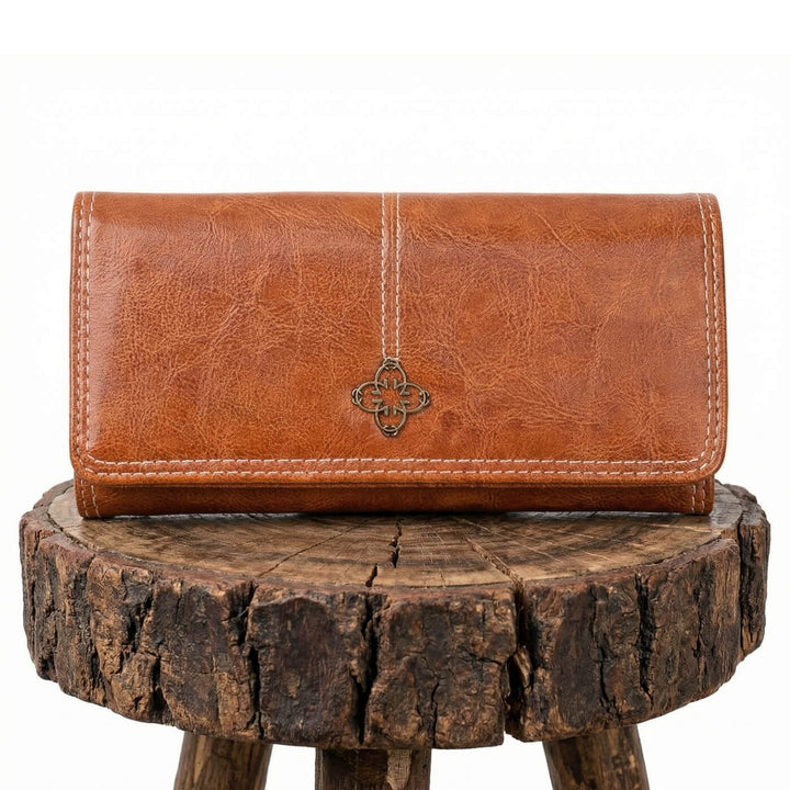 Leder-Clutch Valenne