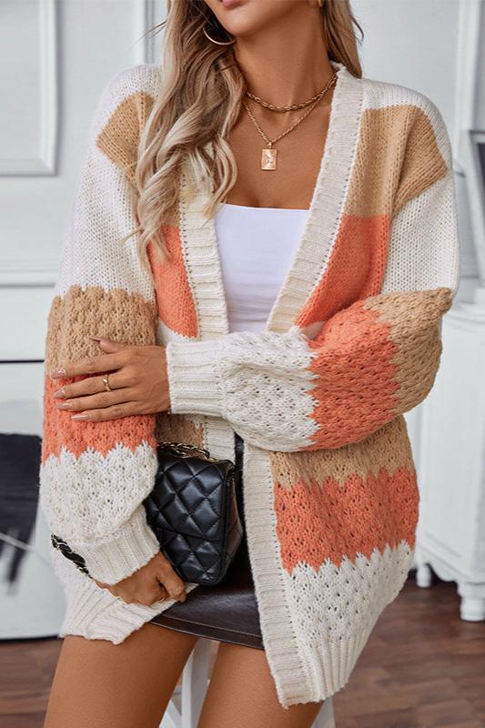 Locker geschnittener Damen-Cardigan mit offener Front