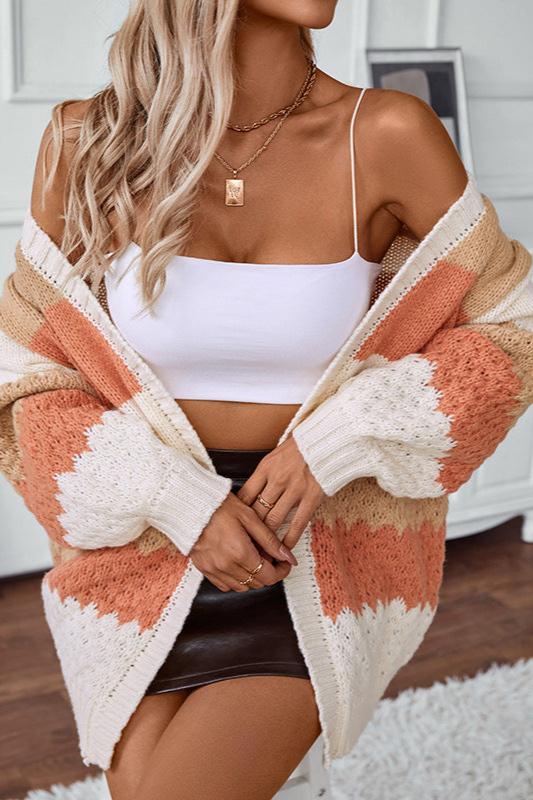 Locker geschnittener Damen-Cardigan mit offener Front
