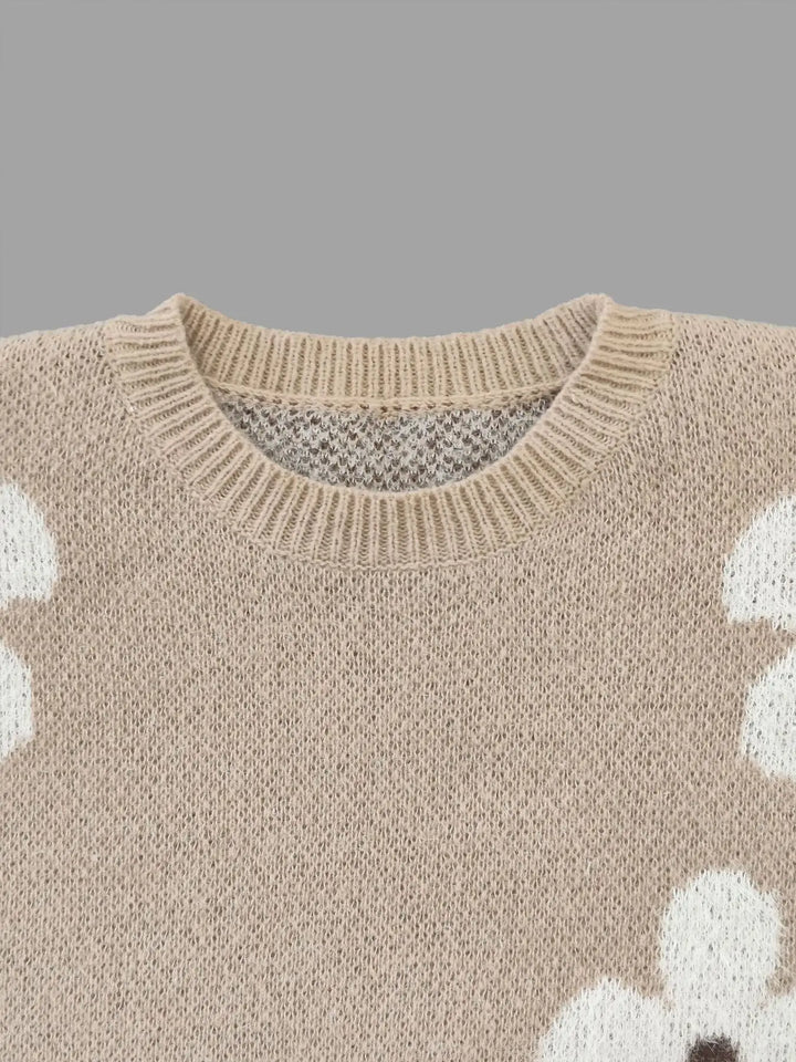 Frauen Rundhals Strickpullover