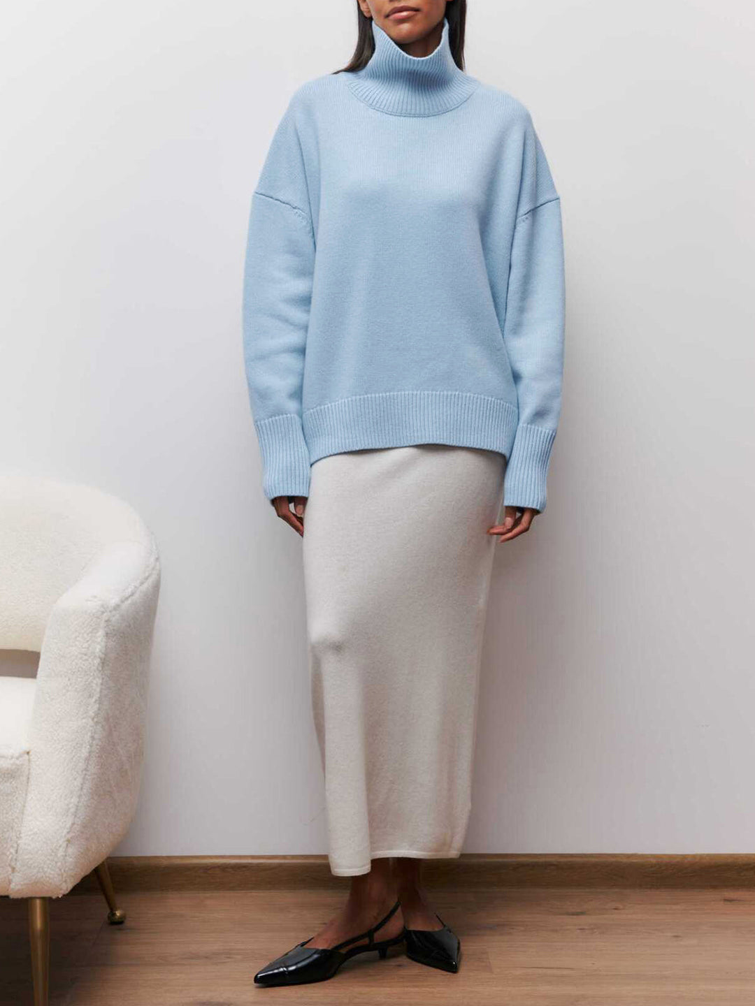 Übergroßer Rollkragenpullover