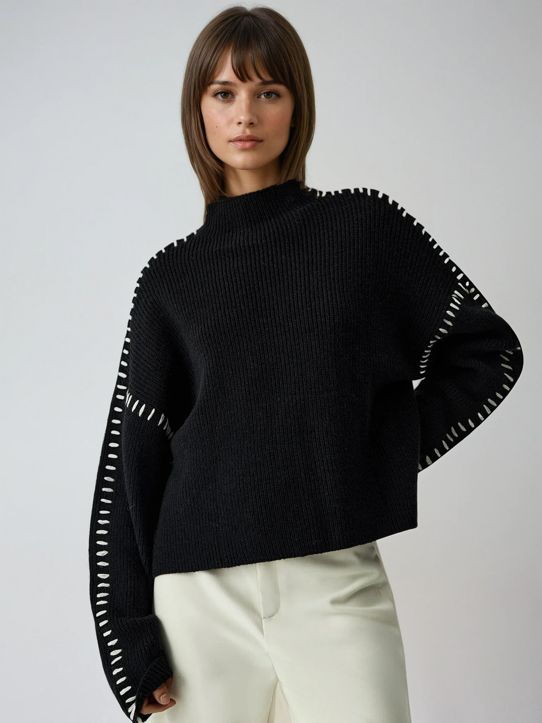 Plus Size Mock Neck Sweater