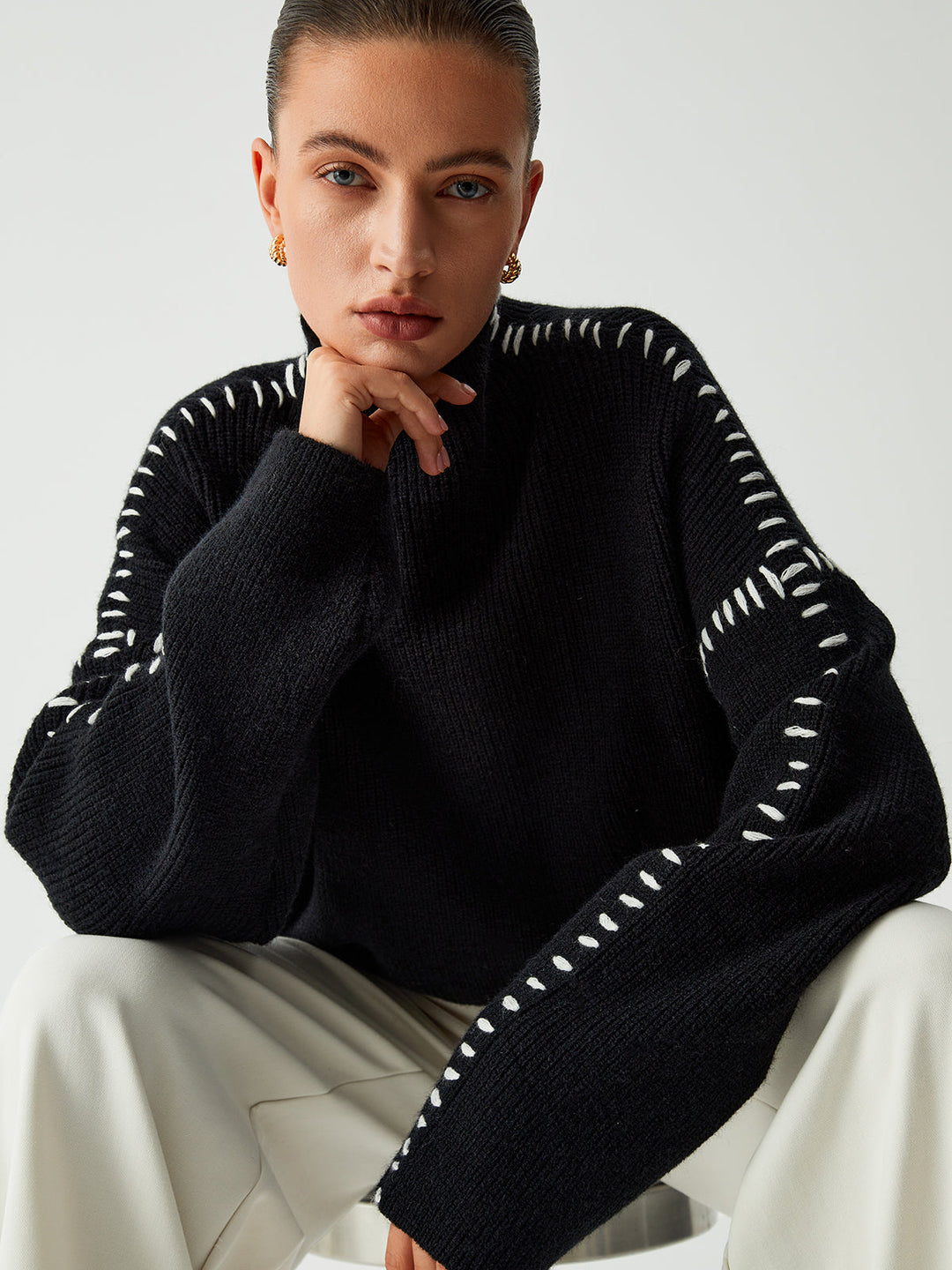 Plus Size Mock Neck Sweater