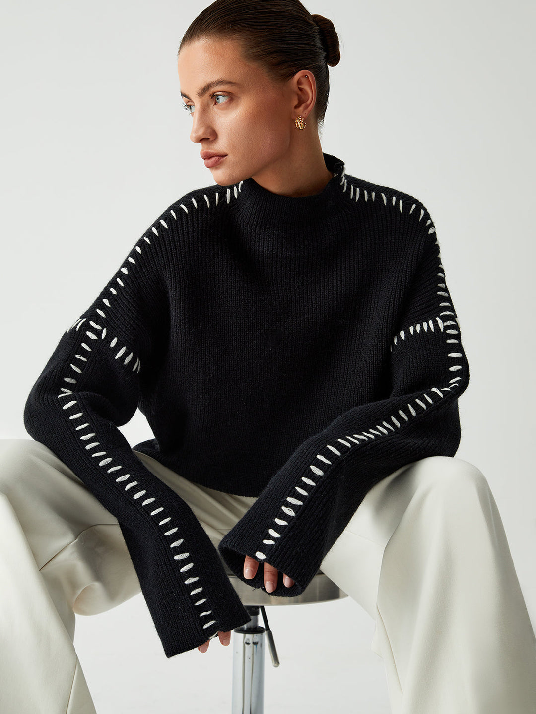 Plus Size Mock Neck Sweater