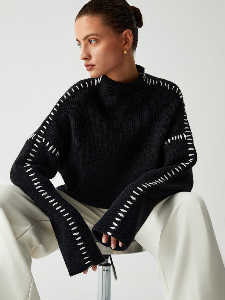 Plus Size Mock Neck Sweater