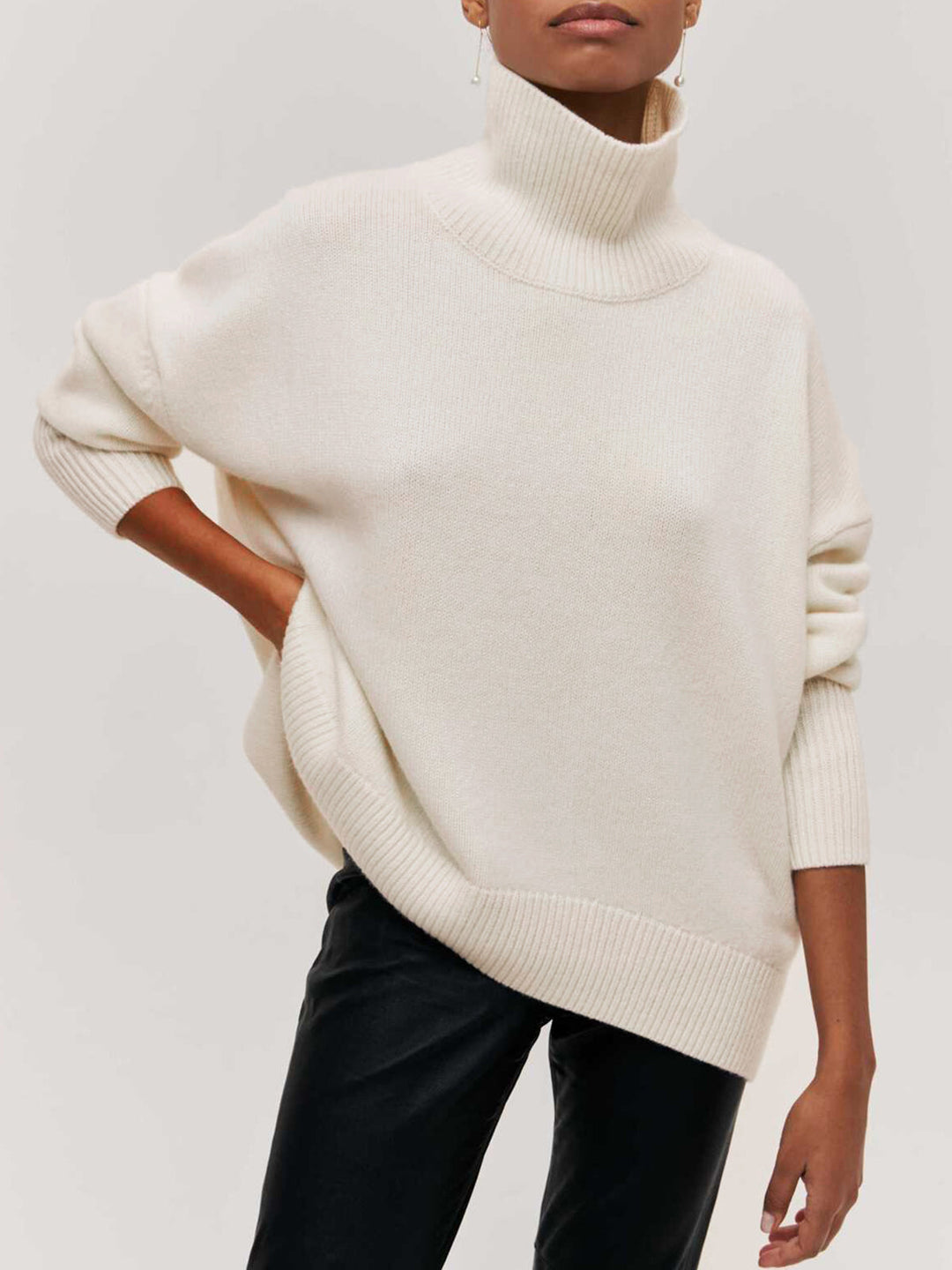 Übergroßer Rollkragenpullover