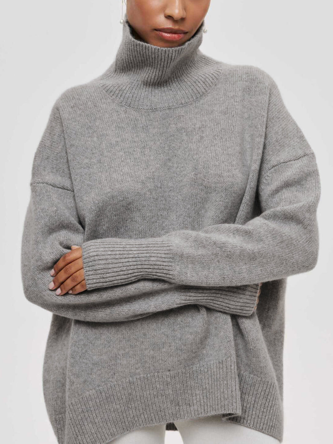 Übergroßer Rollkragenpullover