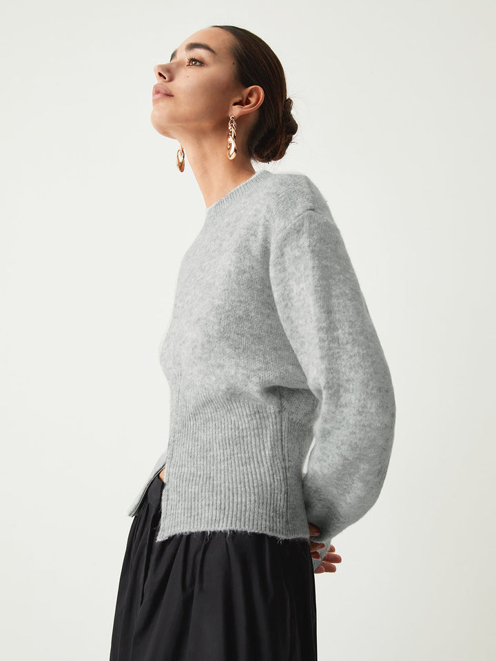 Halbzipper Strickpullover für Damen