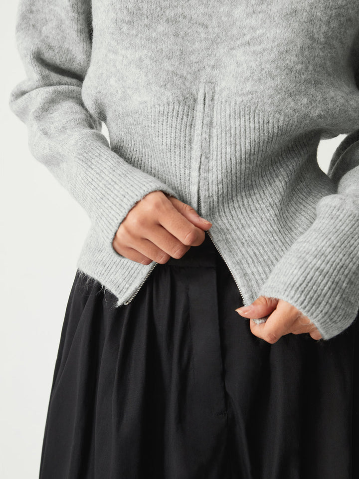 Halbzipper Strickpullover für Damen
