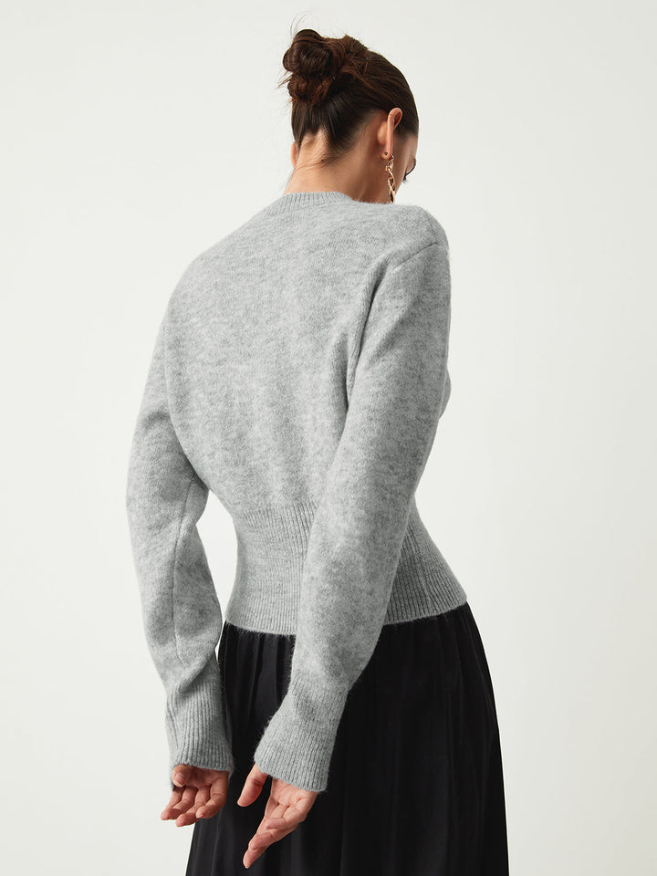 Halbzipper Strickpullover für Damen