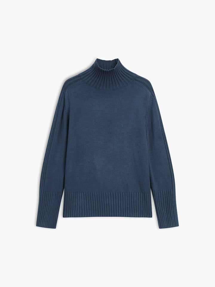 Ribbed Mock Neck Sweater