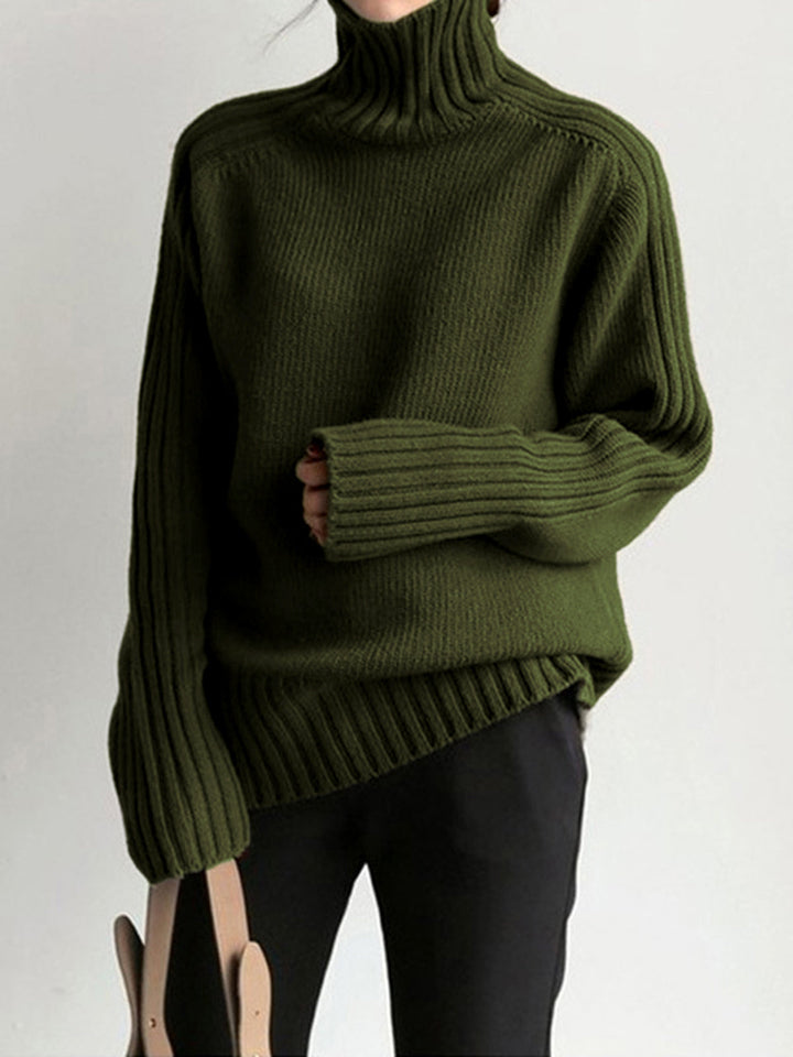 Ribbed Mock Neck Sweater