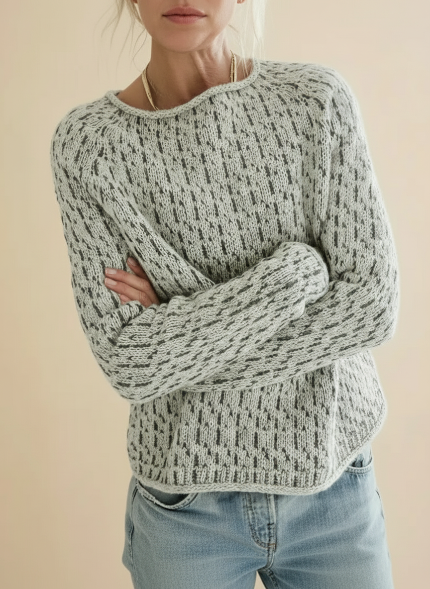 Eleganter Raffinierter Strickpullover für Damen