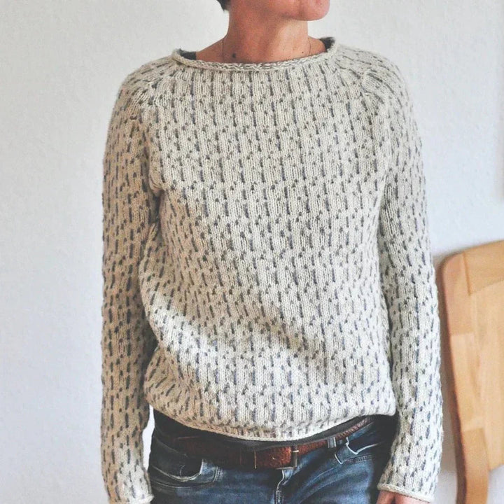 Eleganter Raffinierter Strickpullover für Damen