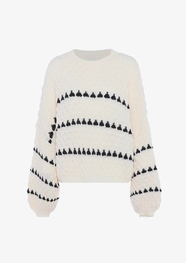 Lucy Strukturierter Strickpullover für Damen