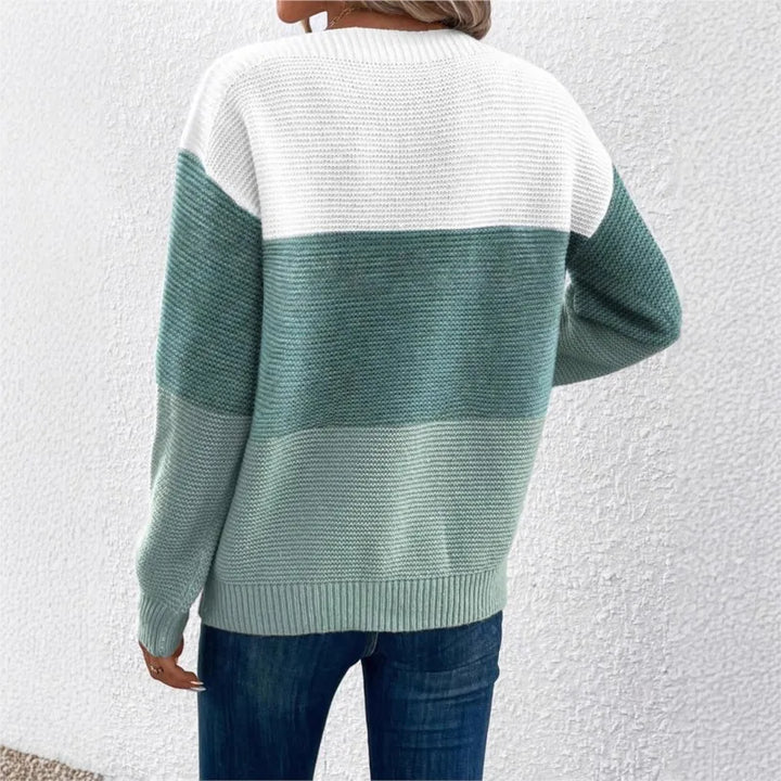 Strickpullover im Patchwork-Design