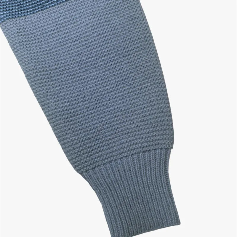 Strickpullover im Patchwork-Design