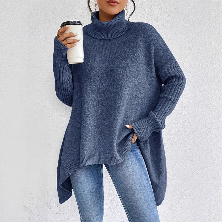 Bequemer Übergroßer Cashmere-Rollkragenpullover für Damen