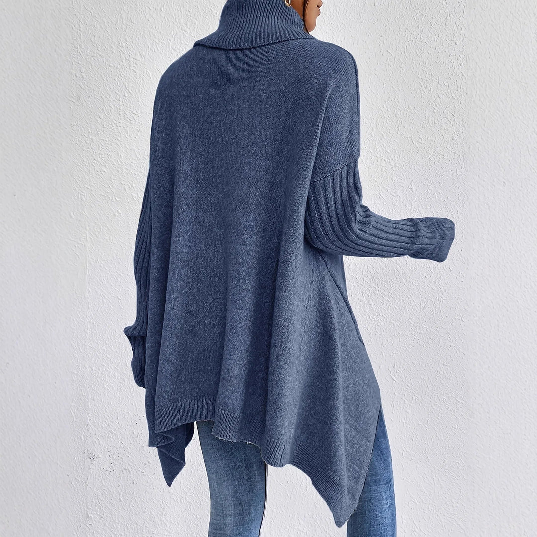 Bequemer Übergroßer Cashmere-Rollkragenpullover für Damen