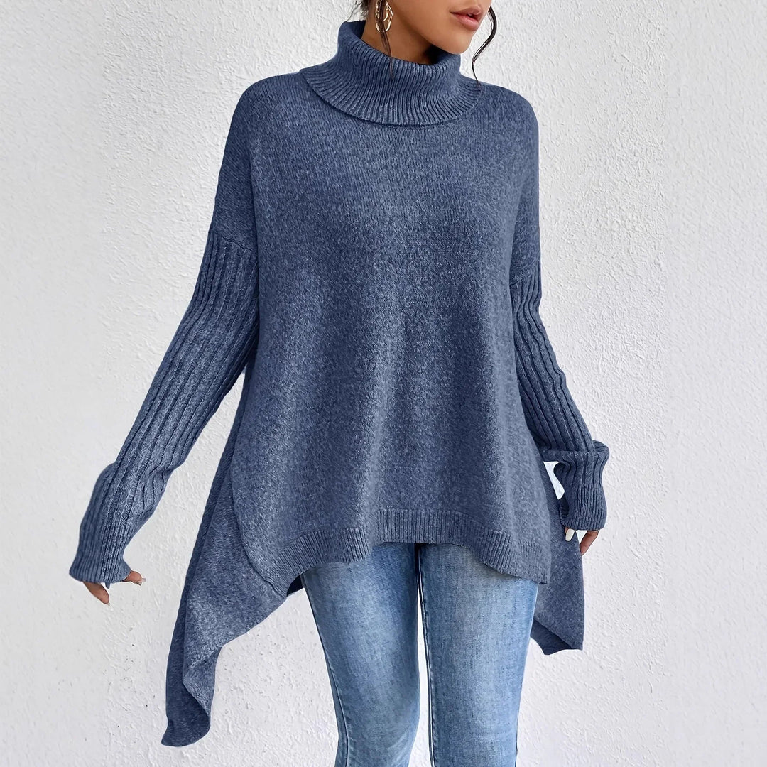 Bequemer Übergroßer Cashmere-Rollkragenpullover für Damen