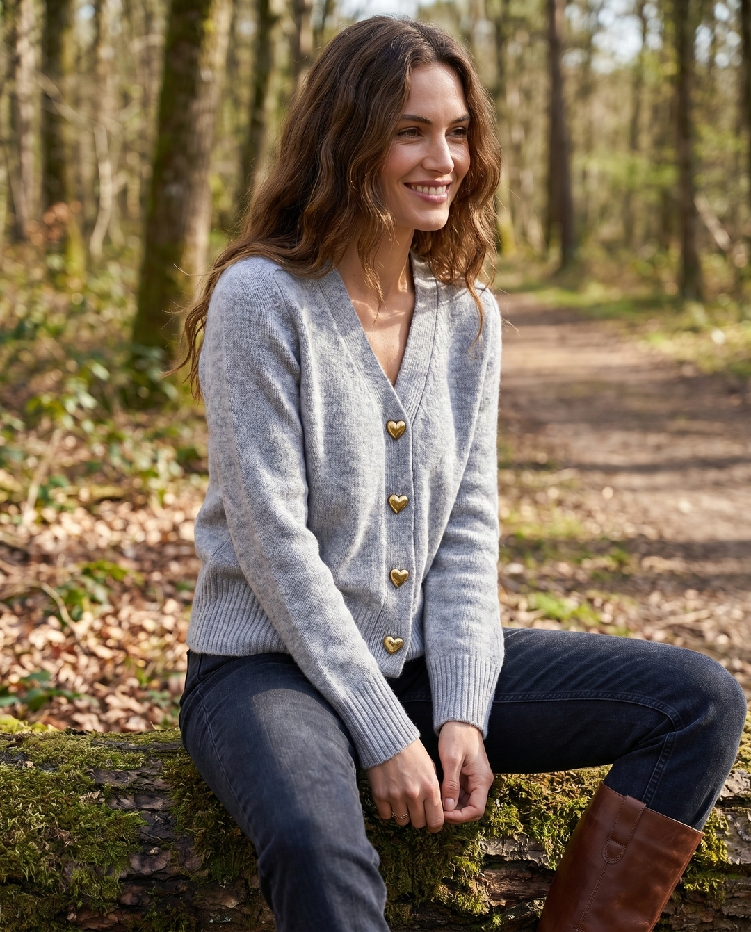 V-Neck Cardigan Pullover - Sanfter Strickcardigan mit Knopfleiste