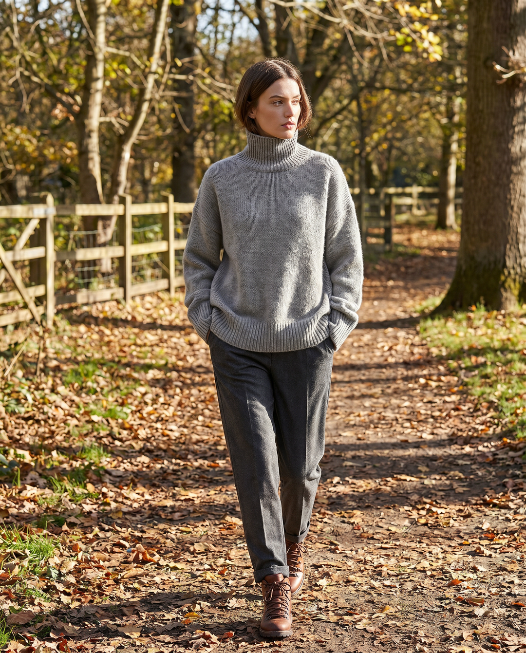 Gemütlicher Wollmischpullover mit Hochkragen für Damen im Relaxed Fit