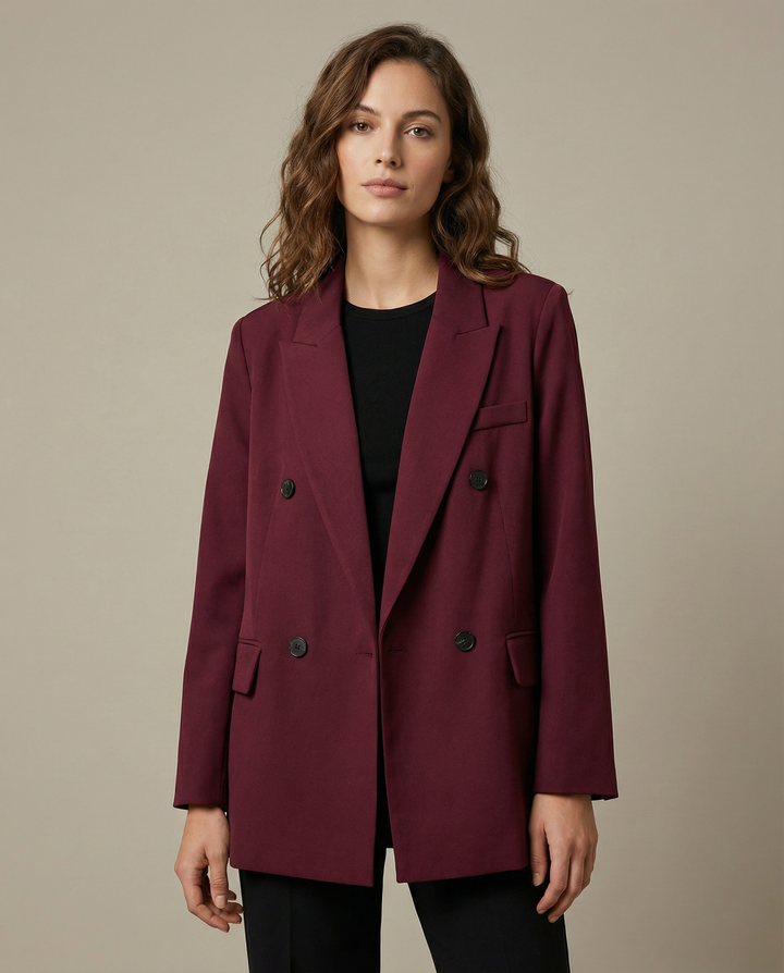 Bordeauxroter Doppelreiher im Vintage-Stil
