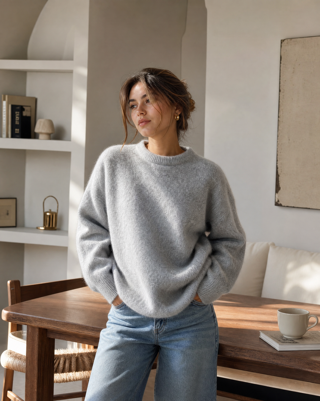 Eleganter Mohair-Pullover für Damen – Bequem und Stilvoll