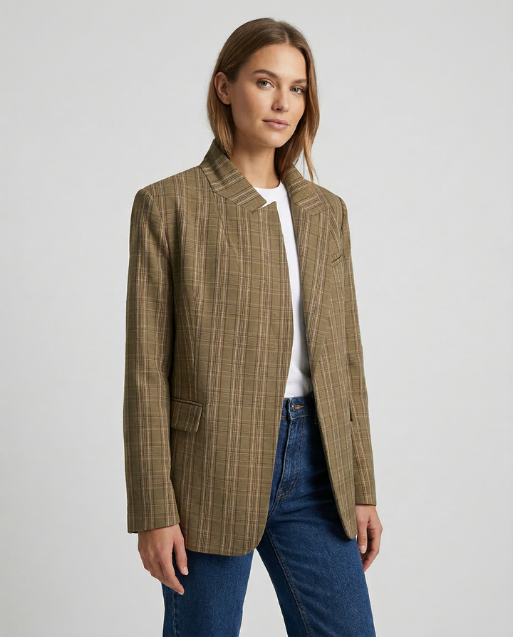 Gestreifter Blazer mit lockerem Schnitt
