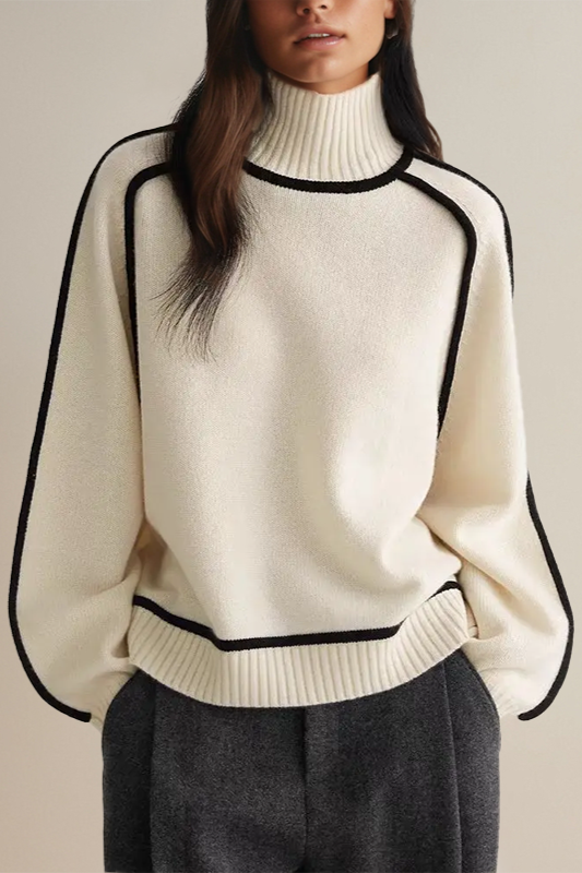 Bequemer Strickpullover mit Rollkragen