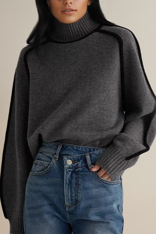 Bequemer Strickpullover mit Rollkragen