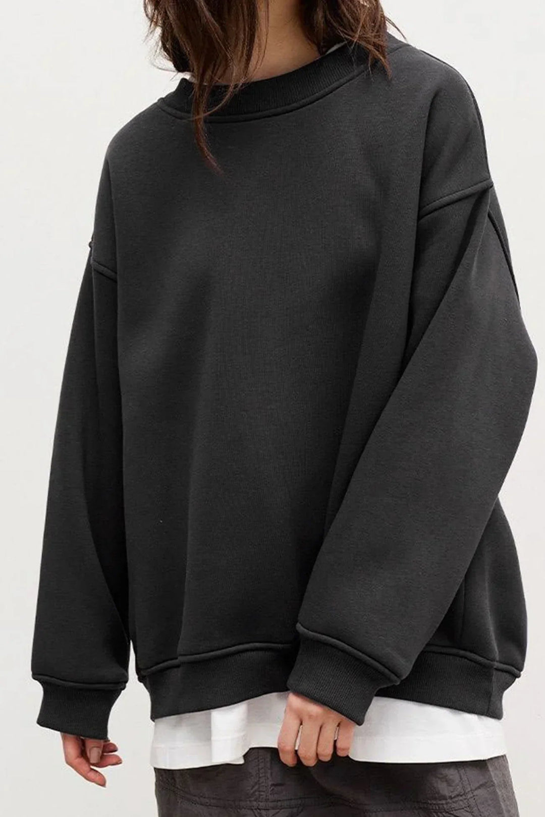 "Damen Oversized Sweatshirt mit Rundhalsausschnitt" could be rewritten as "Oversized Damen Sweatshirt mit Rundhalsausschnitt".