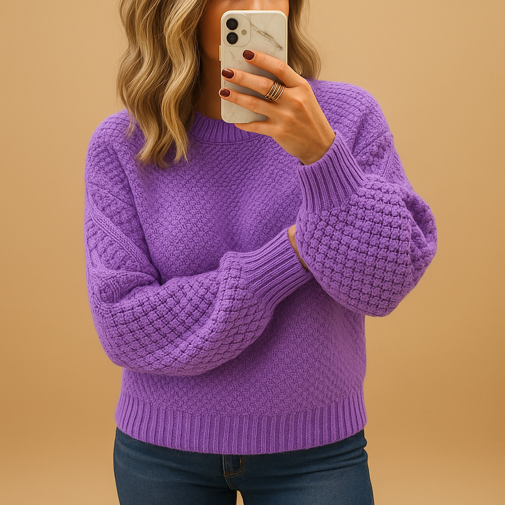 Bequemer Damen-Strickpullover mit lässigem Schnitt