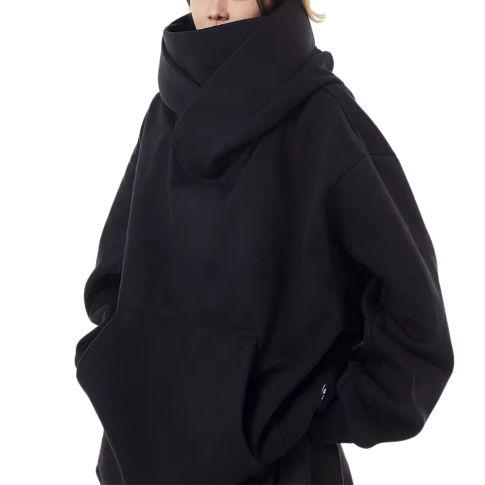 Übergroßes Damen Sweatshirt mit Rollkragen