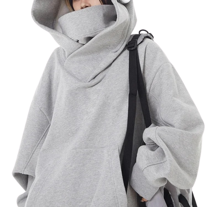 Übergroßes Damen Sweatshirt mit Rollkragen