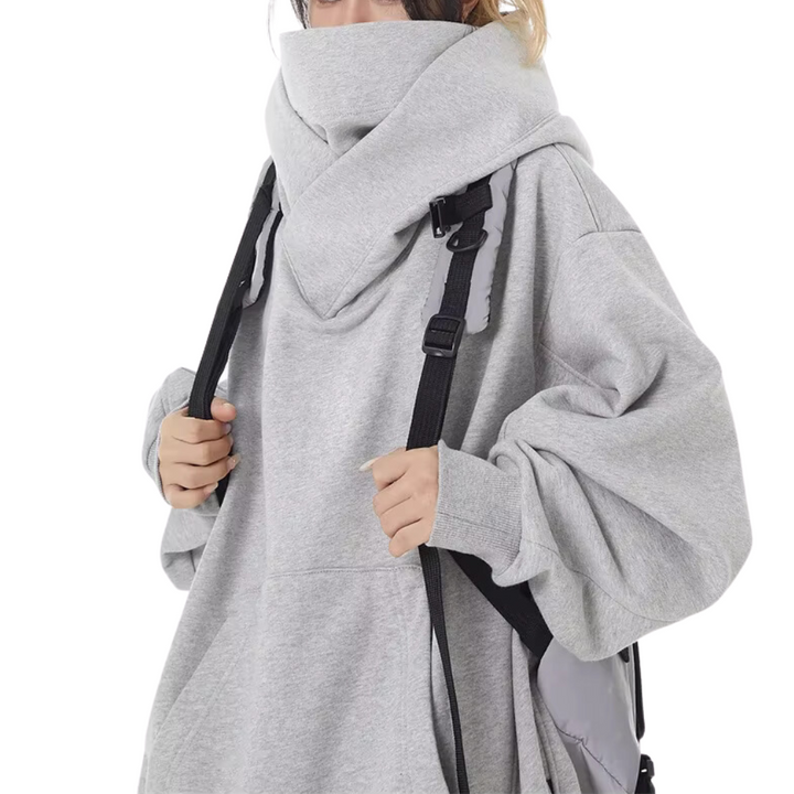 Übergroßes Damen Sweatshirt mit Rollkragen