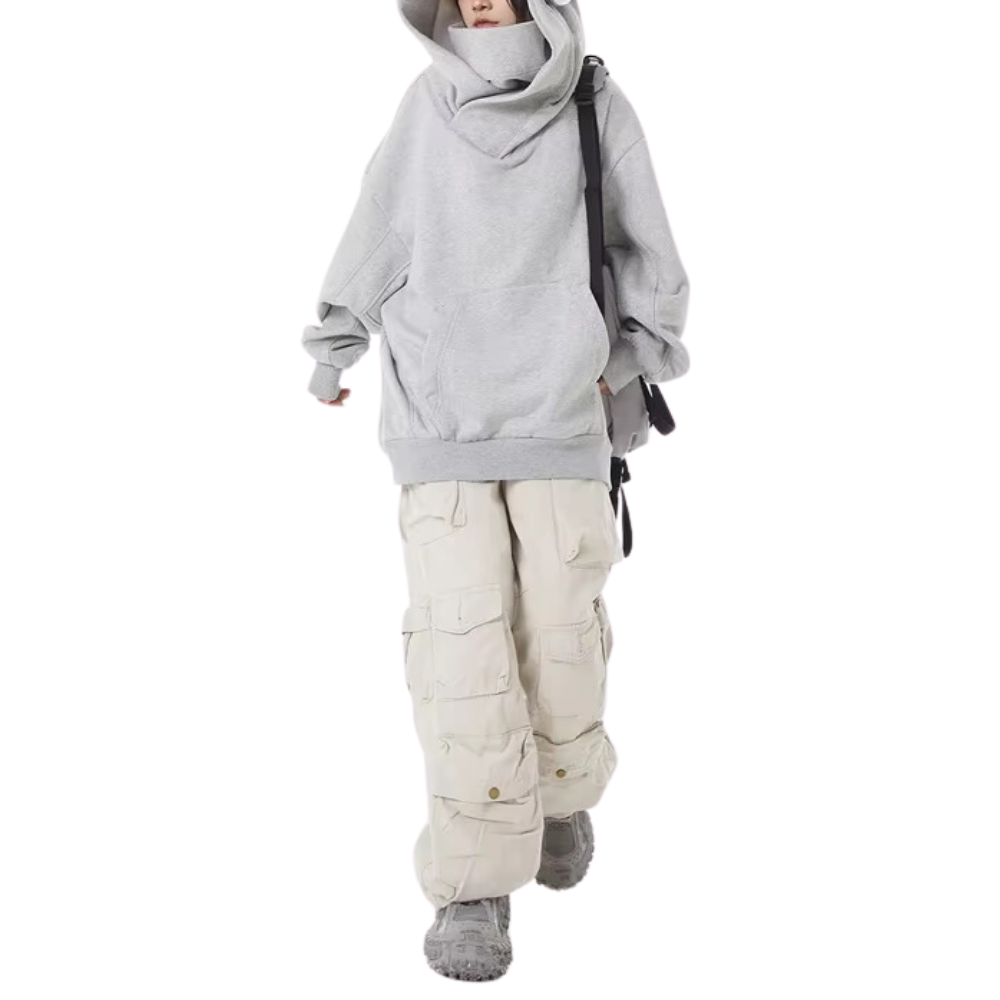 Übergroßes Damen Sweatshirt mit Rollkragen