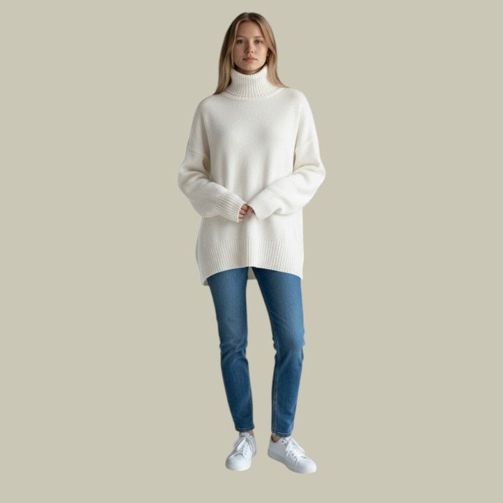Modischer Relaxed Fit Rollkragenpullover für Damen