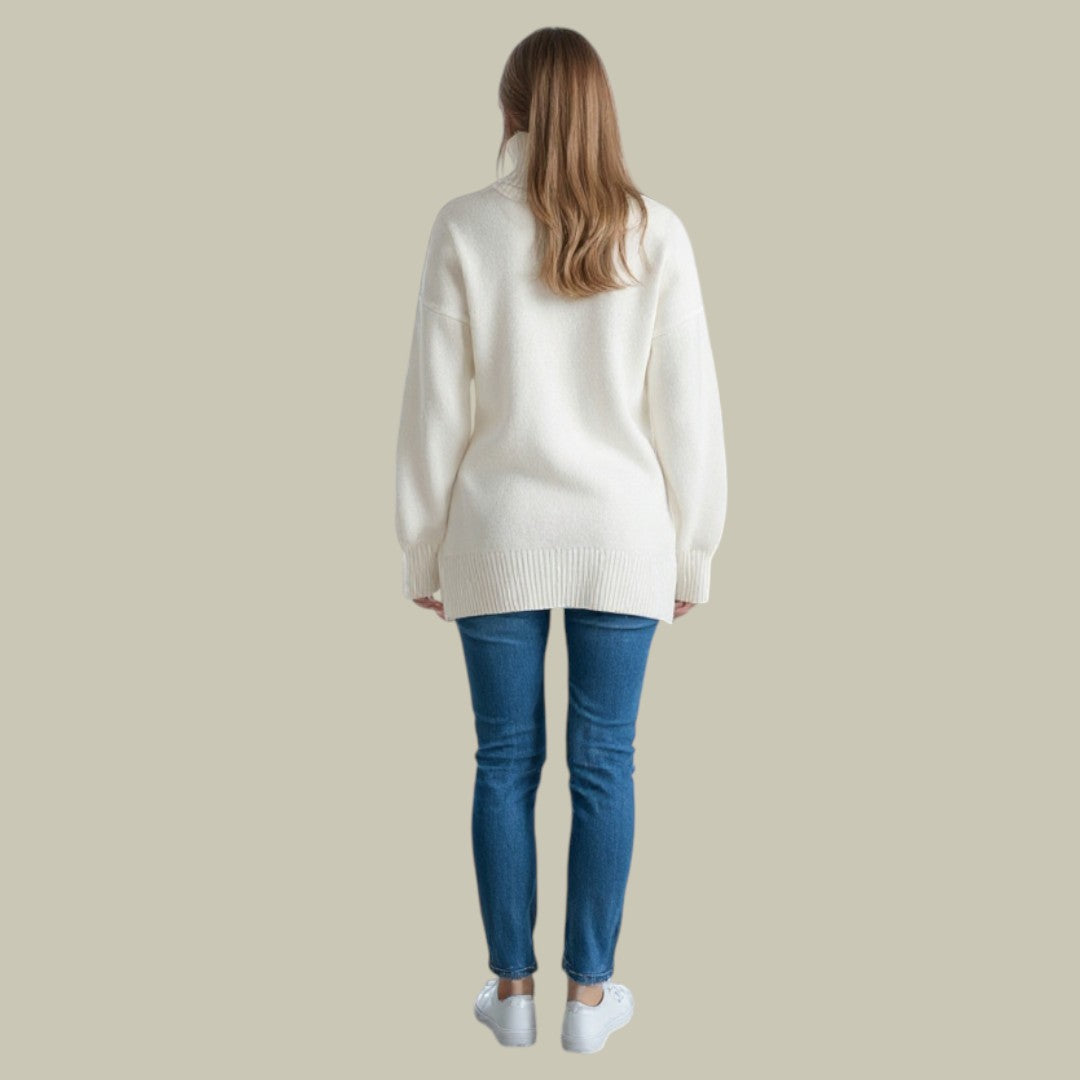 Modischer Relaxed Fit Rollkragenpullover für Damen
