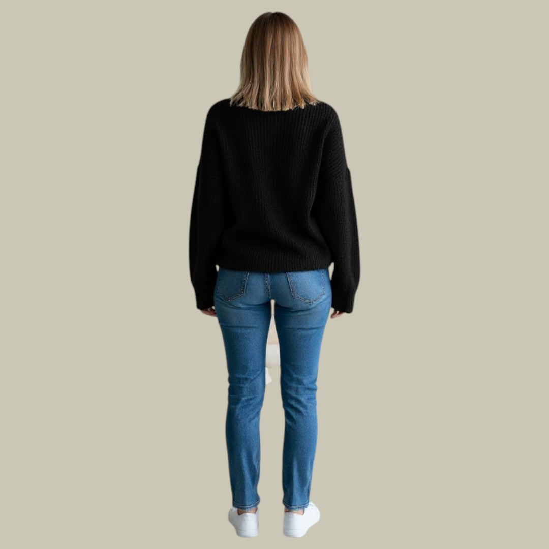 Modischer Relaxed Fit Rollkragenpullover für Damen