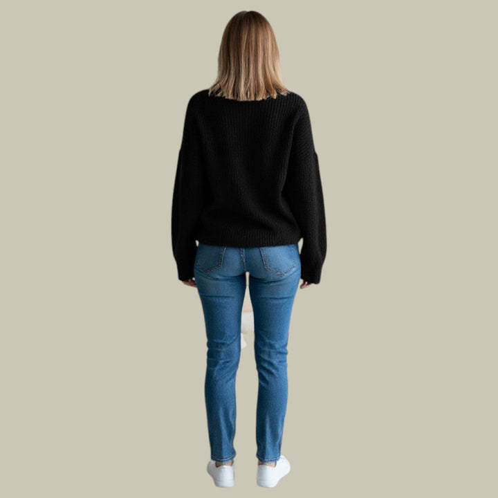Modischer Relaxed Fit Rollkragenpullover für Damen